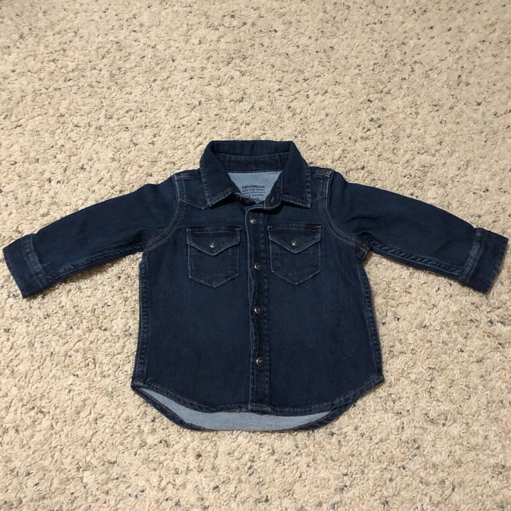 BABY GAP- denim (snap) button up